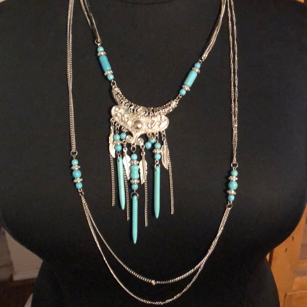 Beautiful Silver and Turquoise Necklace